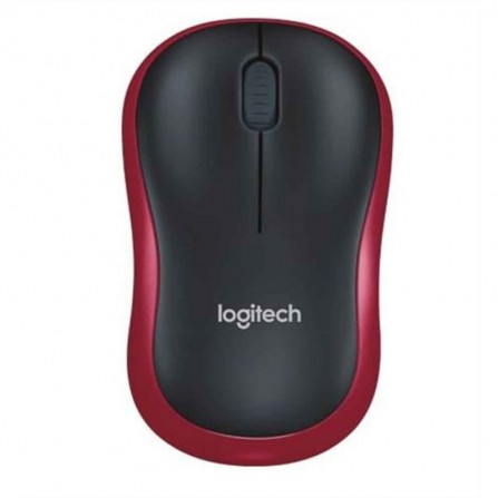 Logitech M185 mysz optyczna | bezprzewodowa | USB | black-red