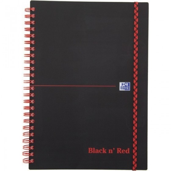 KOŁOZESZYT OXFORD BLACK N&039 RED A5/70K KRATKA